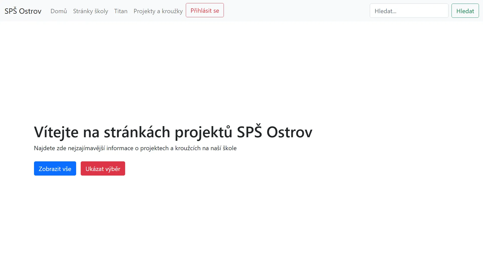 Screenshot aplikace Dlouhodobá maturitní práce